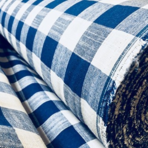Gingham Linen Checked Linen Fabric Plaid Material Plaid Buffalo Ch...
