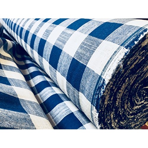 Gingham Linen Checked Linen Fabric Plaid Material Plaid Buffalo Ch...