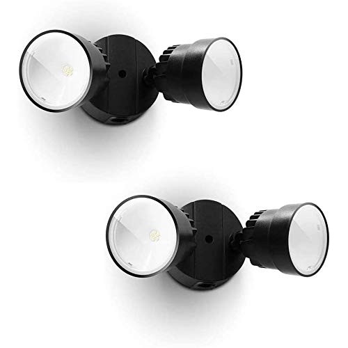 2 Packs LUTEC P6221B 1130 Lumen 15 Watt 28 LED Dual-Head Floodligh...
