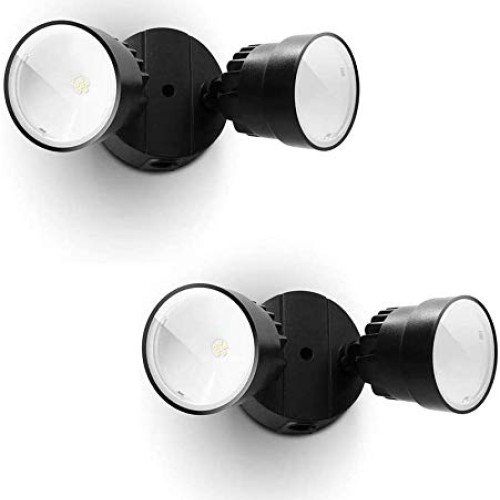 2 Packs LUTEC P6221B 1130 Lumen 15 Watt 28 LED Dual-Head Floodligh...
