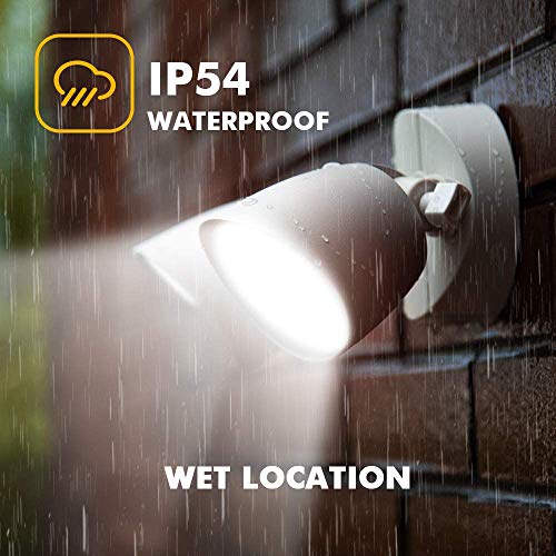 LUTEC 6222W 1380 Lumen 23 Watt 26 LED Dual-Head Floodlight Outdoor...