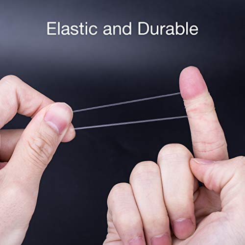 LUTER 0.8mm Clear Bead Cord Crystal Elastic Stretchy Bracelet Stri...