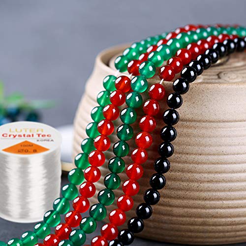 LUTER 0.8mm Clear Bead Cord Crystal Elastic Stretchy Bracelet Stri...