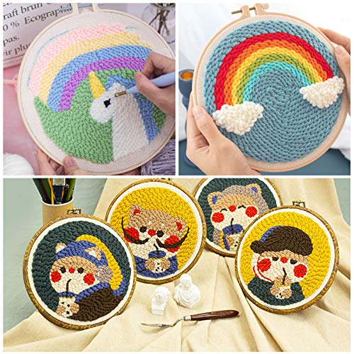 LUTER 26.4x19.3 Inch Needlework Fabric, Linen Needlework Fabric Mo...