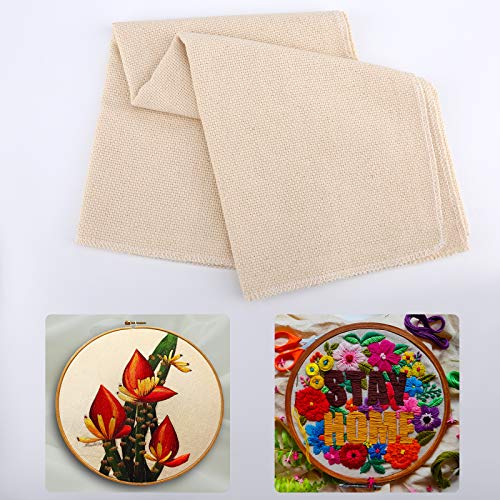 LUTER 26.4x19.3 Inch Needlework Fabric, Linen Needlework Fabric Mo...