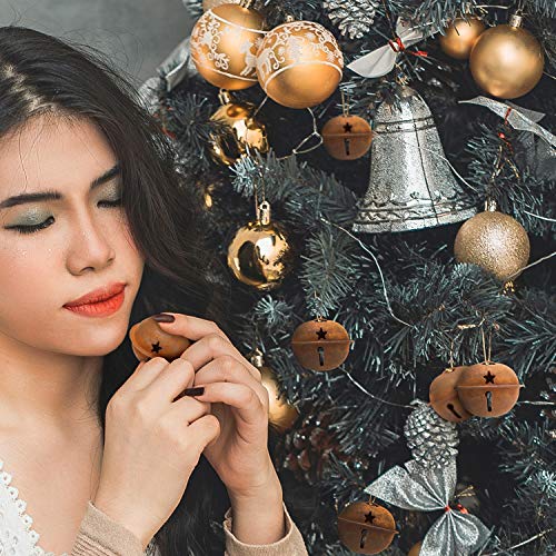 LUTER 44Pcs 40mm/1.57inch Rusty Jingle Bells Vintage Metal Bells w...