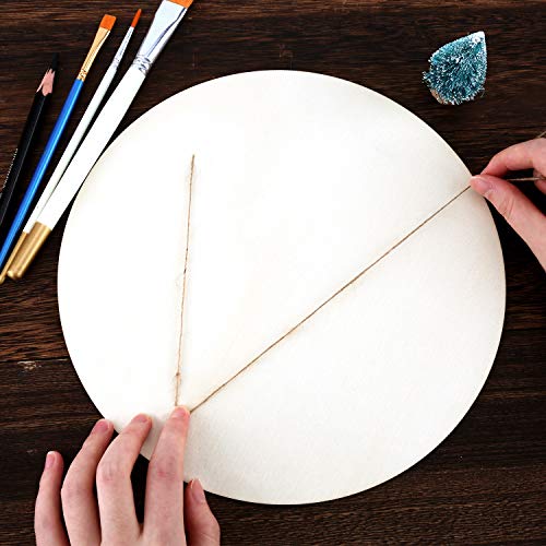 LUTER 5 Pcs 10inch Wooden Circles Unfinished Wooden Rounds Slices ...