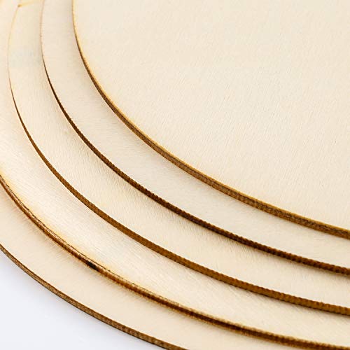 LUTER 5 Pcs 10inch Wooden Circles Unfinished Wooden Rounds Slices ...