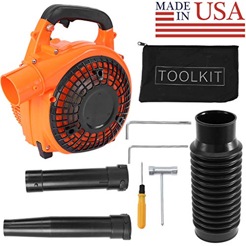 Lutss Gas Powered Leaf Blower 2-Stroke Hand Held Leaf Blower 26C-C...