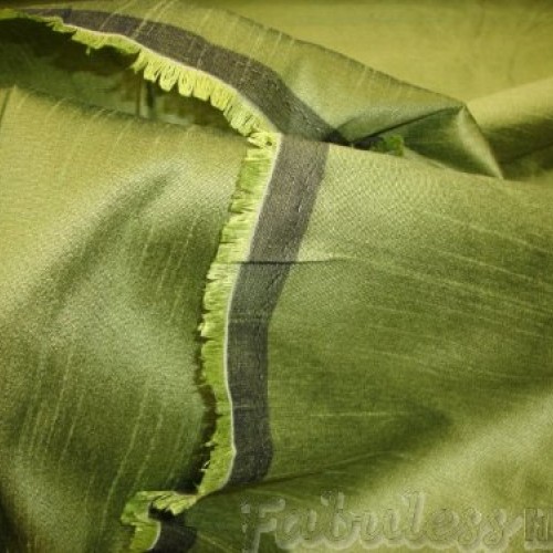 Avocado Shantung Dupioni Faux Silk Fabric Per Yard