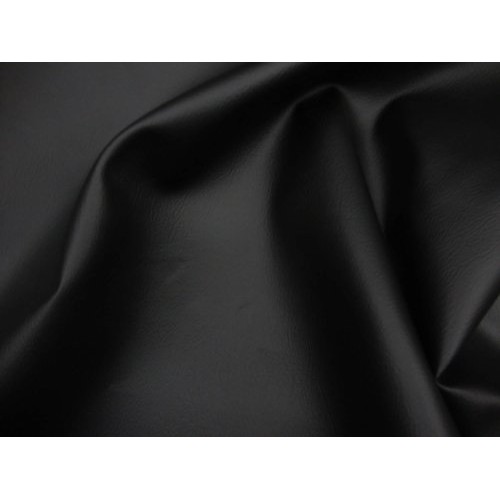 Black 2 Way Stretch Upholstery Faux Leather Vinyl Fabric Per Yard