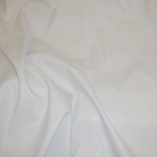 Faux Vinyl Leather White 2 Way Stretch Vinyl Clothing Fabric Per Y...