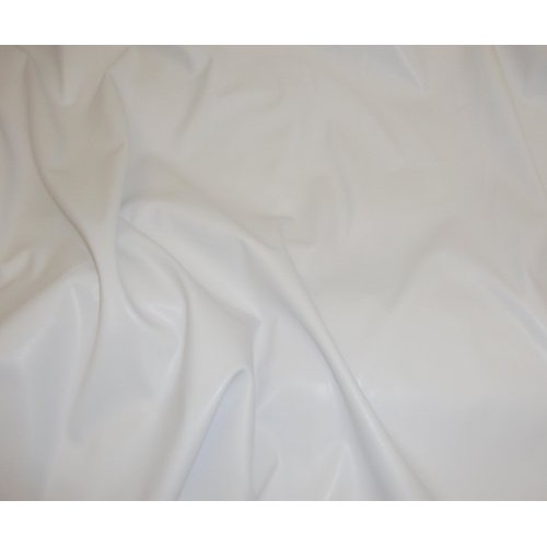 Faux Vinyl Leather White 2 Way Stretch Vinyl Clothing Fabric Per Y...