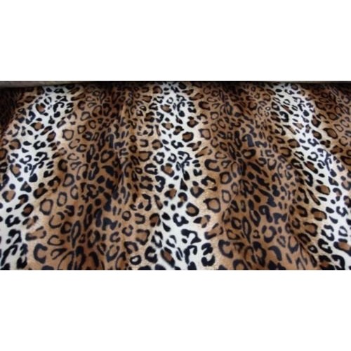 luvfabric Upholstery Faux Fur Leopard Brown and White Fabric 58 W...