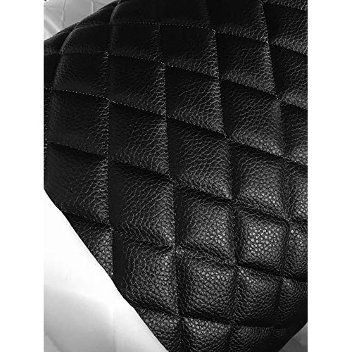 LUVFABRICS Champion Diamond Quilted Faux Leather Vinyl Foam Backed...
