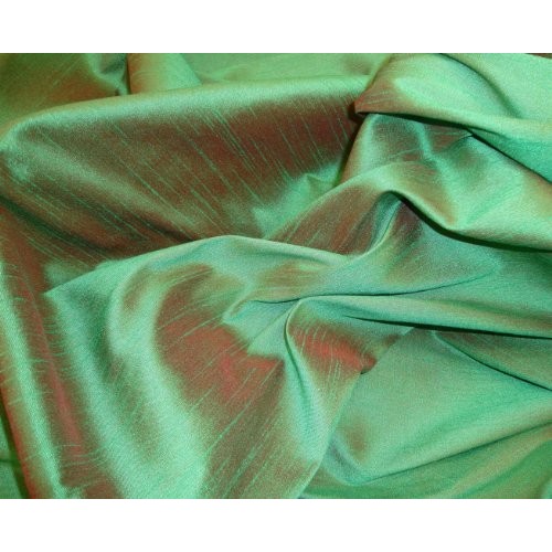 Luvfabrics Pine Shantung Dupioni Faux Silk Fabric Per Yard 60 Wide