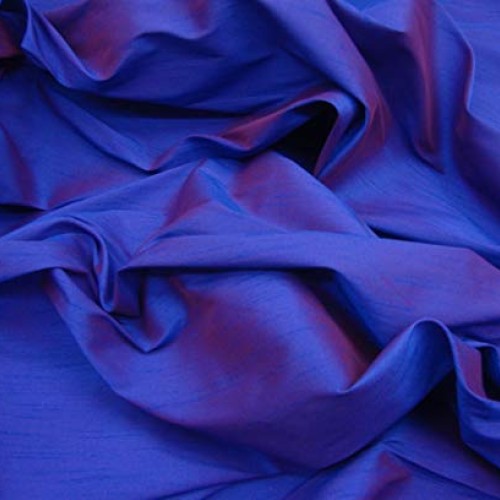 luvfabrics Shantung Dupioni Faux Silk Fabric Purple, 3 Yards