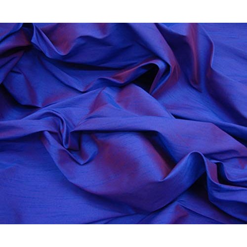 luvfabrics Shantung Dupioni Faux Silk Fabric Purple, 3 Yards