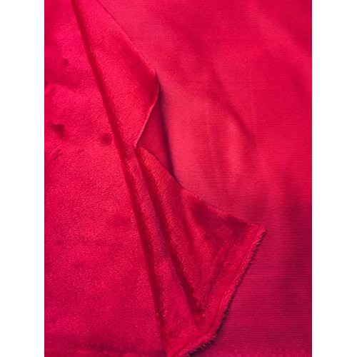 Luvfabrics Solid Short Fur Pile Soft Minky Fabric for Upholstery, ...