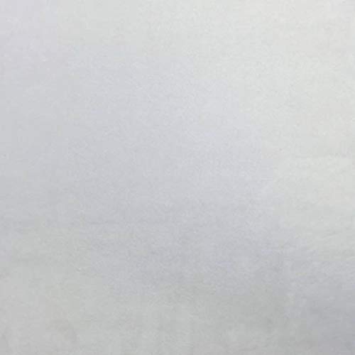LUVFABRICS Solid Soft Minky Fabric by The Yard White