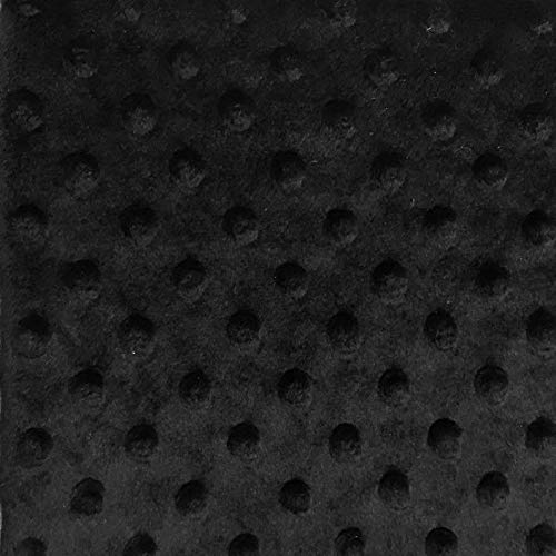 LUVFABRICS Very Soft Minky dimple dot Fabric Black, 2 Yards