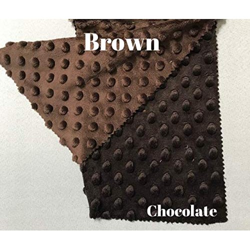LUVFABRICS Very Soft Minky dimple dot Fabric by The Yard Brown