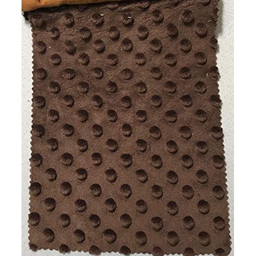 LUVFABRICS Very Soft Minky dimple dot Fabric by The Yard Brown