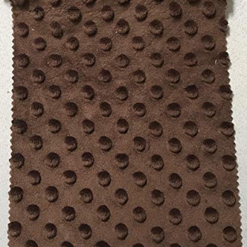 LUVFABRICS Very Soft Minky dimple dot Fabric by The Yard Brown