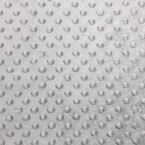 LUVFABRICS Very Soft Minky dimple dot Fabric by The Yard Gray
