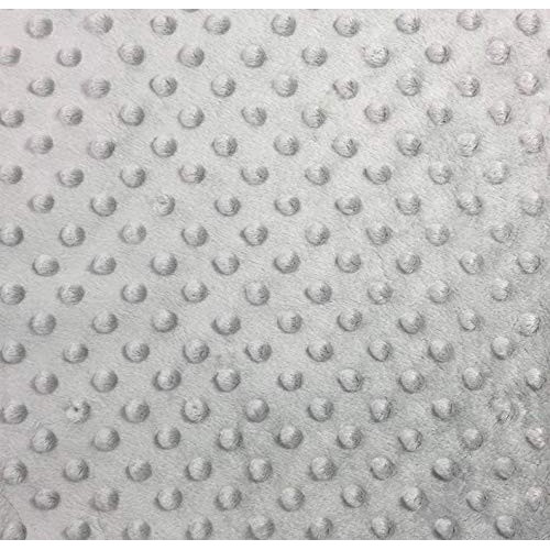 LUVFABRICS Very Soft Minky dimple dot Fabric by The Yard Gray