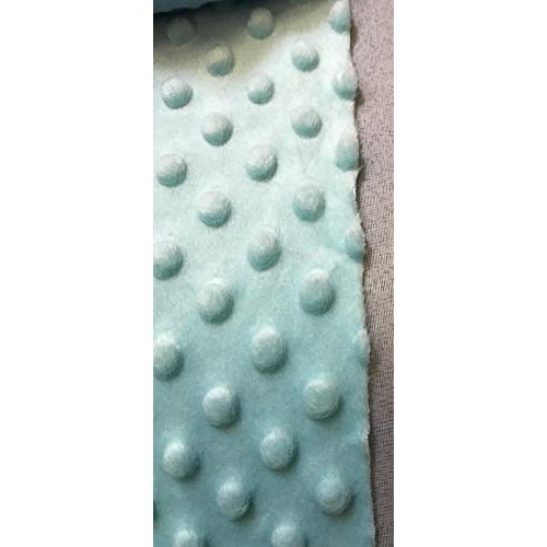 LUVFABRICS Very Soft Minky dimple dot Fabric by The Yard ICE Mint