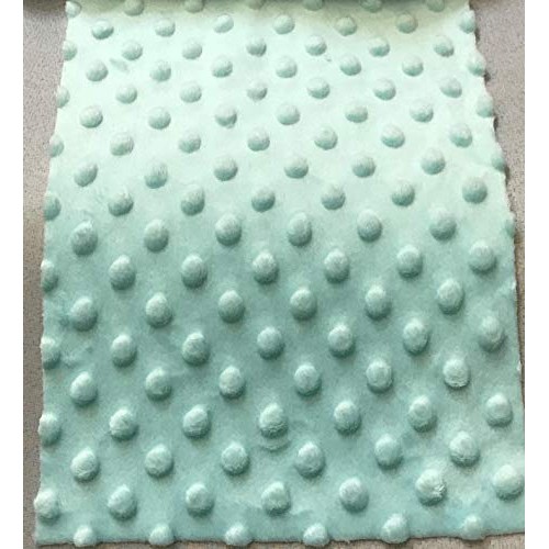 LUVFABRICS Very Soft Minky dimple dot Fabric by The Yard ICE Mint