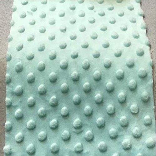 LUVFABRICS Very Soft Minky dimple dot Fabric by The Yard ICE Mint
