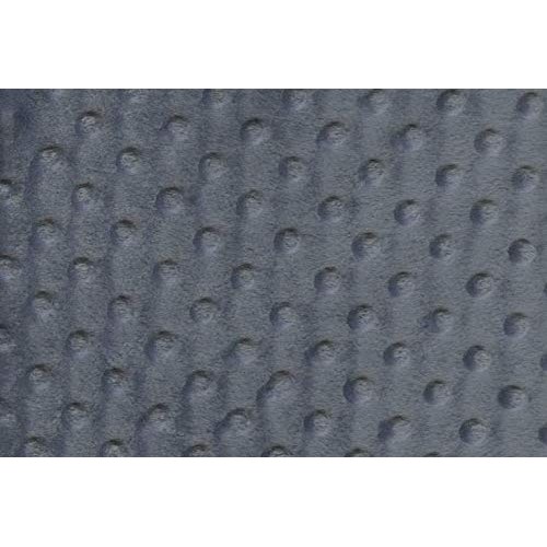 LUVFABRICS Very Soft Minky dimple dot Fabric Denim Blue, 2 Yards
