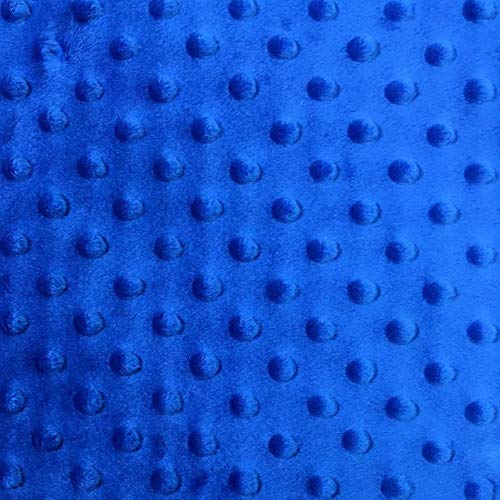 LUVFABRICS Very Soft Minky dimple dot Fabric Royal Blue, 2 Yards