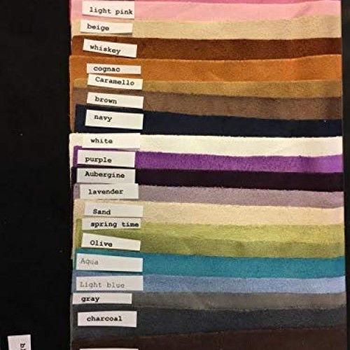 Stretch Faux Suede Polyester Spandex Assorted Colors Apparel Cloth...