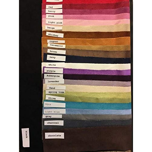Stretch Faux Suede Polyester Spandex Assorted Colors Apparel Cloth...