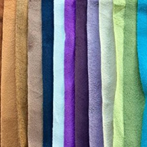 Stretch Faux Suede Polyester Spandex Assorted Colors Apparel Cloth...