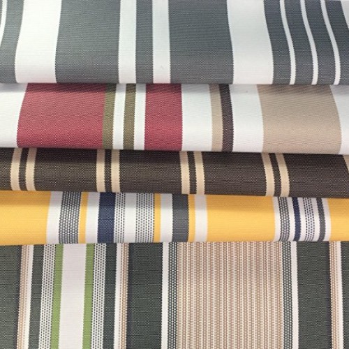 Upholstery Moroccan White on Grey Waterproof Outdoor Canvas Fabric...