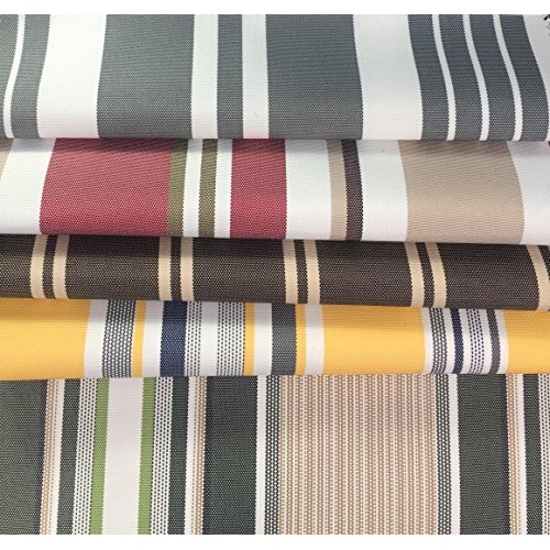 Upholstery Moroccan White on Grey Waterproof Outdoor Canvas Fabric...