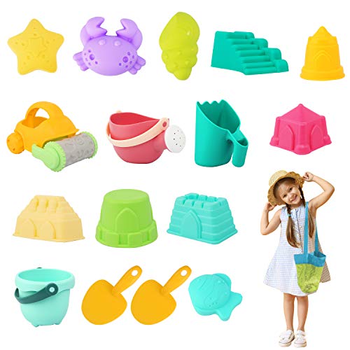LUVIN Beach Toys,Sand Toys for Kids,18 Piece Summer Toys,Shovels,R...