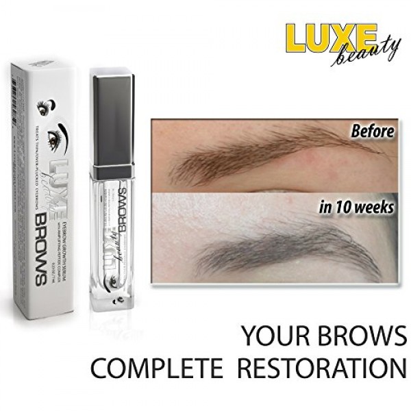 Luxe Beauty Brows Eyebrow Growth Serum For Men and Women Treats Th...