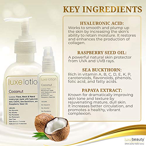 Luxe Lotion 8.5oz - Unscented- Luxury Face, Neck & Hand Moisturizer