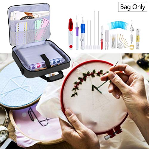 Luxja Embroidery Project Bag, Embroidery Kits Storage Bag Bag Onl...