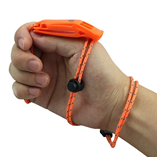 LuxoGear Emergency Whistles with Lanyard Safety Whistle Survival S...