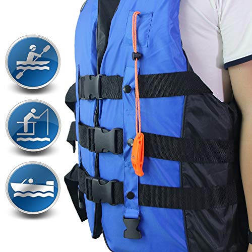 LuxoGear Emergency Whistles with Lanyard Safety Whistle Survival S...