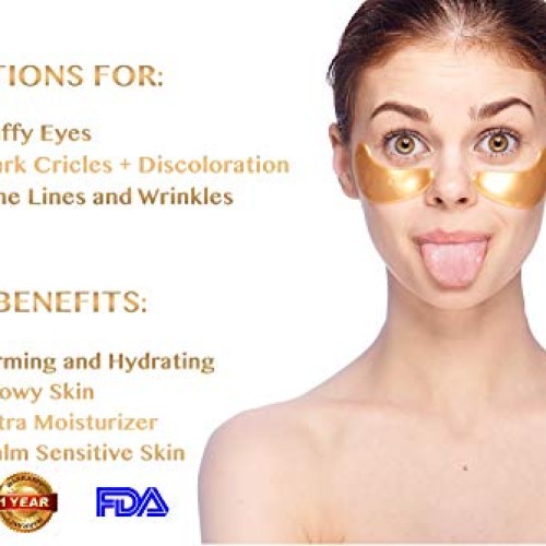 LuxSkin 24K Gold Collagen Anti-Aging Eye Mask | Lifting Effect Hya...