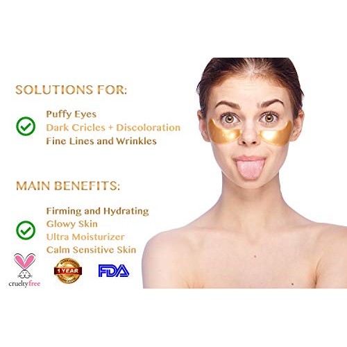 LuxSkin 24K Gold Collagen Anti-Aging Eye Mask | Lifting Effect Hya...