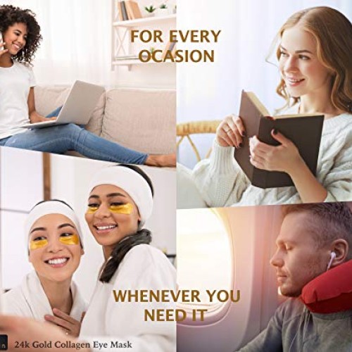 LuxSkin 24K Gold Collagen Anti-Aging Eye Mask | Lifting Effect Hya...