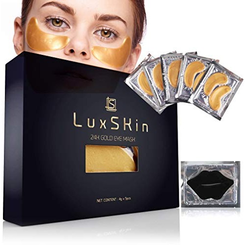 LuxSkin 24K Gold Collagen Anti-Aging Eye Mask | Lifting Effect Hya...